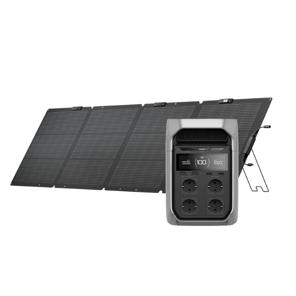 Ecoflow Delta 3 Plus Portable Power Station, 1024Wh LiFePO4 (LFP) Battery, 1800W AC/140W USB-C Output, Solar Generator (Solar Panel Optional) for Home Backup, Camping & RV