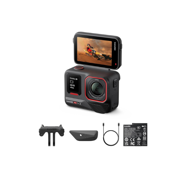 Insta360 Ace Pro 2 Action Camera 8K Waterproof Co-Engineered with Leica Groundbreaking Dual AI Chip Superior Audio Flip Screen & AI Editing