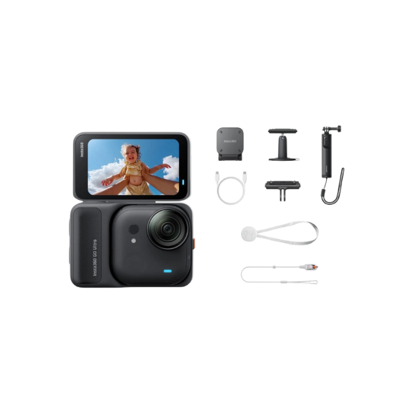 Insta360 GO Ultra 4K Cam, Lightweight & Portable, Low Light Excellence, Mount Anywhere, FlowState Stabilization, 200 Min Battery Life, Waterproof to 33ft, Cycling & Running Cam