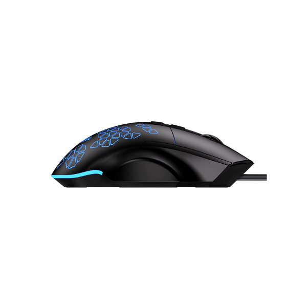 AULA F812 Wired Gaming Mouse, Macro - Hexagonal Computer Mice with RGB Backlit |7 Customized Marco Keys with Light Effect, Adjustable 4800 DPI Optical Sensor