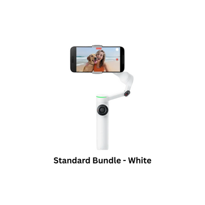 Insta360 Flow 2 Pro Gimbal Apple Dock Kit tracking with 200+ apps, multi-person tracking, 360-degree pan tracking, built-in tripod/selfie stick, iPhone and Android