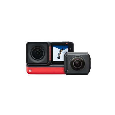 Insta360 ONE RS Twin Edition, Waterproof 4K 60fps Action Camera & 5.7K 360 Camera with Interchangeable Lenses, Stabilization, 48MP Photo, Active HDR, AI Editing