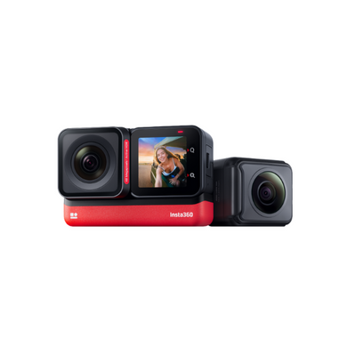 Insta360 ONE RS Twin Edition, Waterproof 4K 60fps Action Camera & 5.7K 360 Camera with Interchangeable Lenses, Stabilization, 48MP Photo, Active HDR, AI Editing