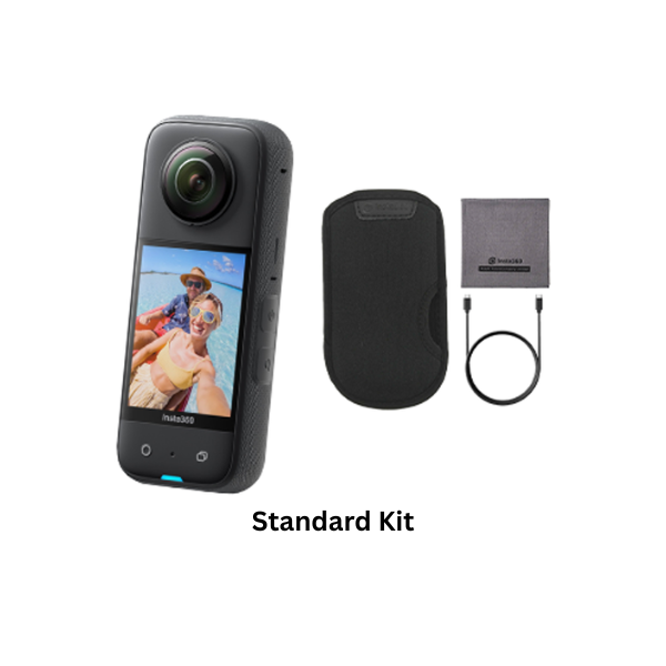 Insta360 X3 360 Action Camera 5.7K Waterproof with HDR Video, 72MP 360 Photo, 4K Single-Lens, 60fps Me Mode, Stabilization, 2.29" Touchscreen, AI Editing, Live Stream