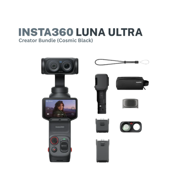 Insta360 Luna Ultra 8K Gimbal Camera Leica Dual Lens  1-Inch Sensor Detachable Remote Screen 12X Zoom