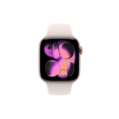 Apple Watch Series 11 GPS 42mm Jet Black Aluminium Case with Black Sport Band Size S/M