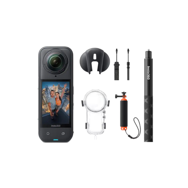 Insta360 X5 360º Waterproof Action Camera with 8K Resolution and Superior Low Light Quality