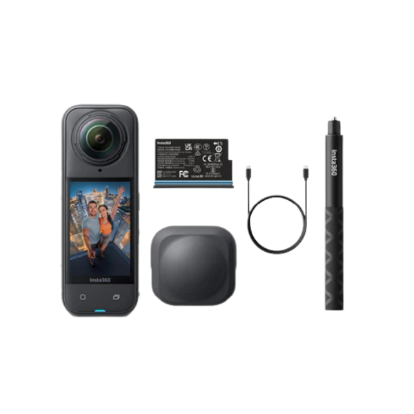 Insta360 X5 360º Waterproof Action Camera with 8K Resolution and Superior Low Light Quality