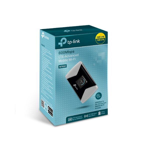 Tp-Link M7650 600Mbps 4G LTE-Advanced Mobile Wi-Fi Packaging