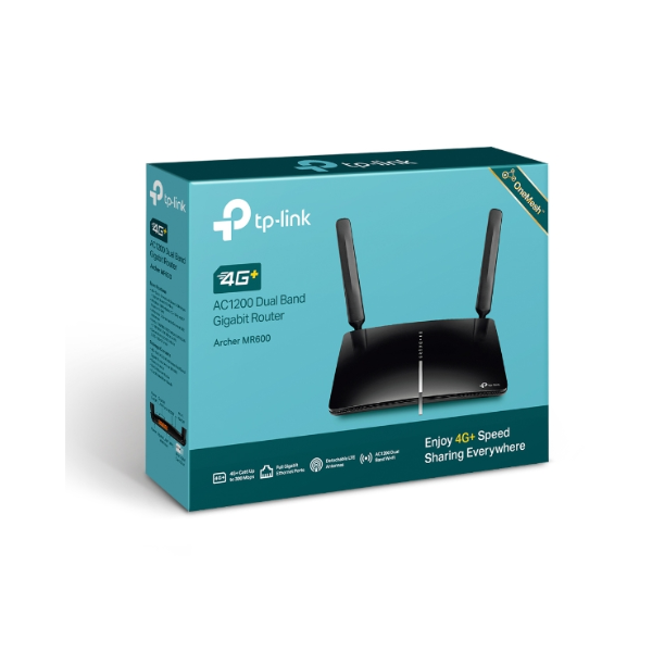 TP-Link Archer MR600 4G + Cat6 AC1200 Wireless Dual Band Gigabit Router Packaging