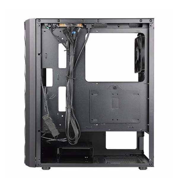 ANTEC NX291 ATX Mid-Tower Case, Tempered Glass Side Panel, Full Side View, Pre-Installed 4 x 120mm in Front