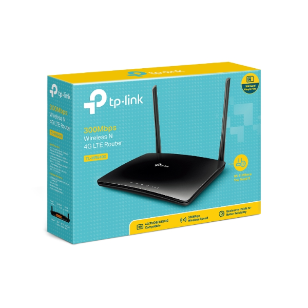 Tp-Link TL-MR6400 300Mbps Wireless N 4G LTE Router Packaging