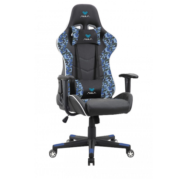 Aula F1007 High-Quality Gaming Chair Blue Camouflaged 
