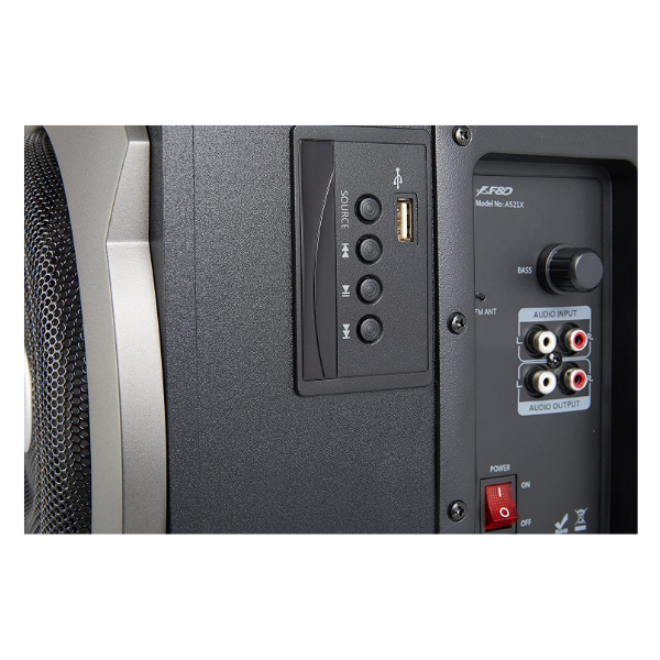 F&D A521X 104 W 2.1 Channel Bluetooth Multimedia Speakers with Subwoofer Satellite Speaker, Remote, Digital FM & USB