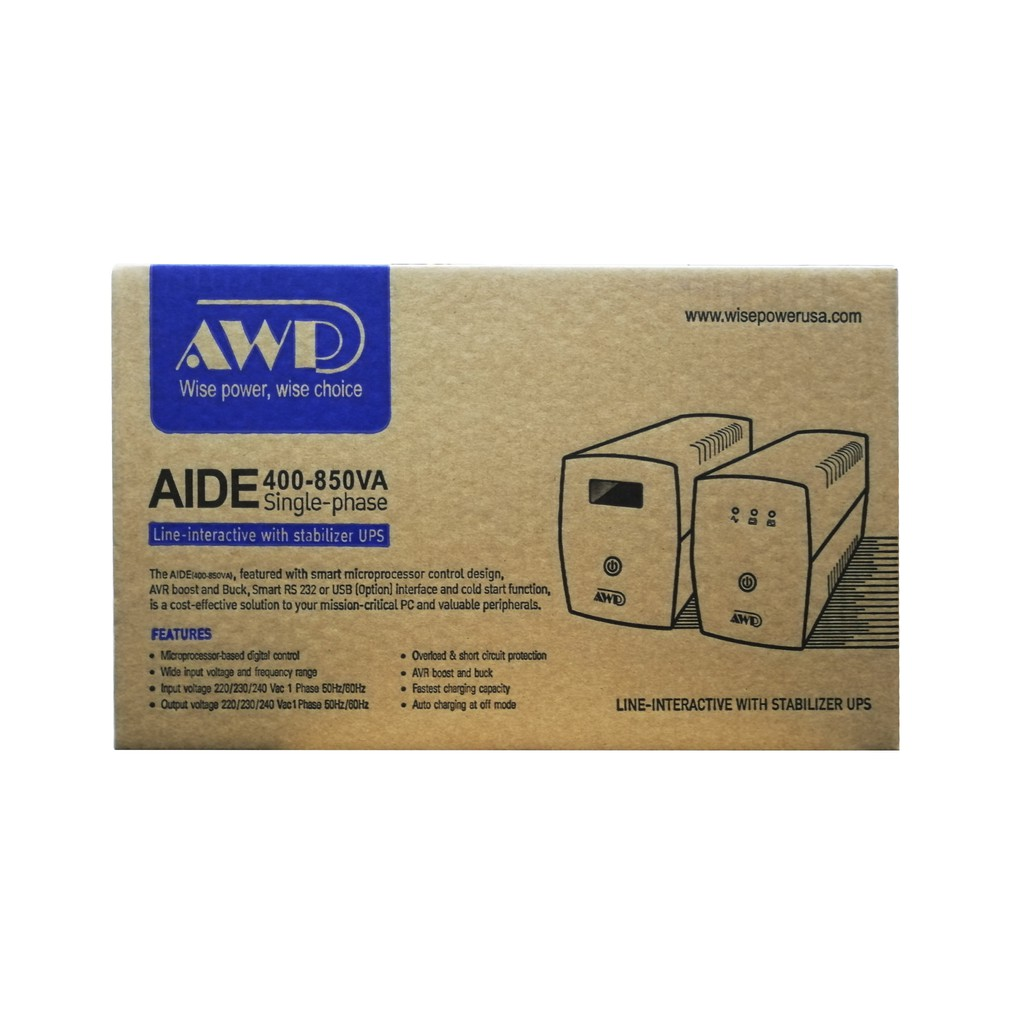 Awp Aid650/1000 ups 650VA/390W and 1000VA/600W Line Interactive UPS